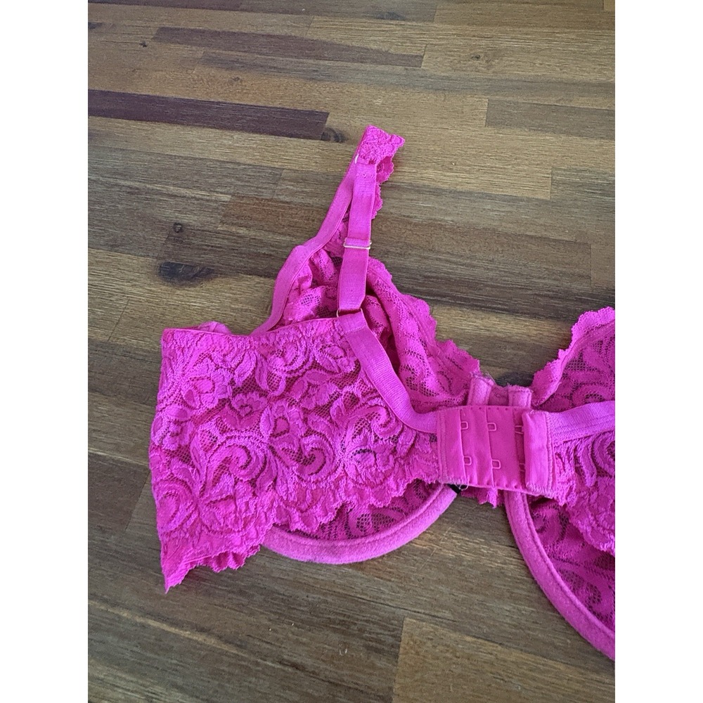 Smart & Sexy Women's Signature Lace Unlined Underwire‎ Bra 40D Hot Pink - Picture 5 of 16